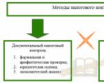 Данъчен контрол в Руската федерация: форми, методи и видове Форми и методи на данъчен контрол в Руската федерация