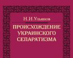 „Произходът на украинския сепаратизъм” Николай Улянов