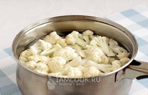A legjobb receptek karfiol főzéséhez tojással Tojásos karfiol receptek